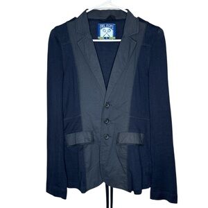 Free People Women's Vtg Blue Cotton Button Blazer Size 6
